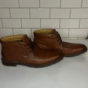 Florsheim Mens Chukka Ankle Boots Size 11 D Brown Leather Lace Up 11875-222